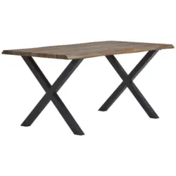 Esstisch in Metall, Holzwerkstoff 160/90/76 cm