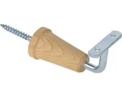 Handlaufkonsole Eisen mit Buchenrosette (Pack =2 Stück)