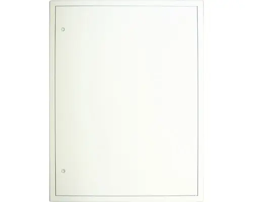 Revisionstür Softline Stahlblech verzinkt weiss RAL 9016 mit versenktem 4-Kantverschluss und 4-teiliger Rahmen 60 x 80 cm