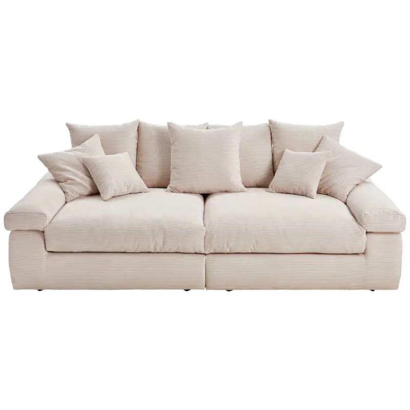 Bigsofa in Cord Naturfarben