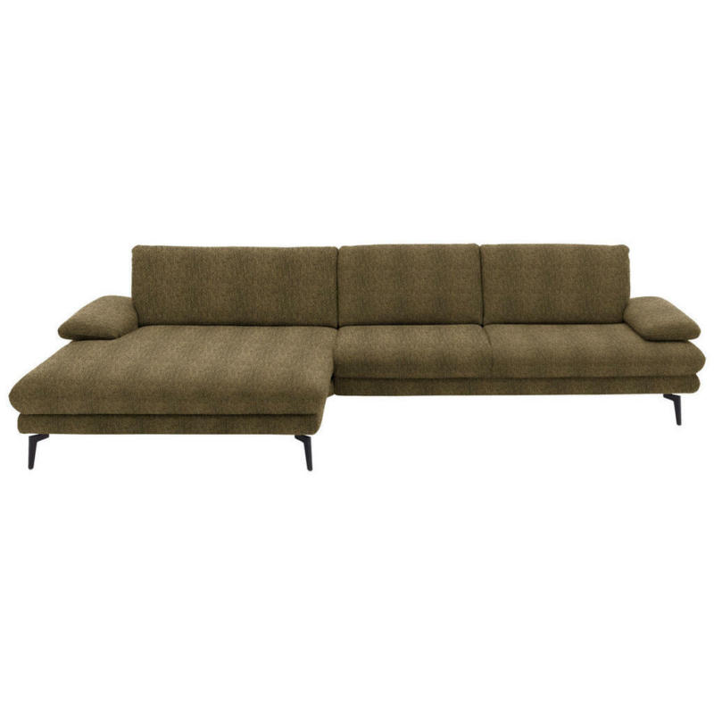 Ecksofa in Chenille Grün