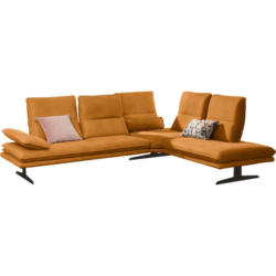 Ecksofa in Mikrofaser Orange