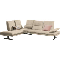 Ecksofa in Mikrofaser Beige