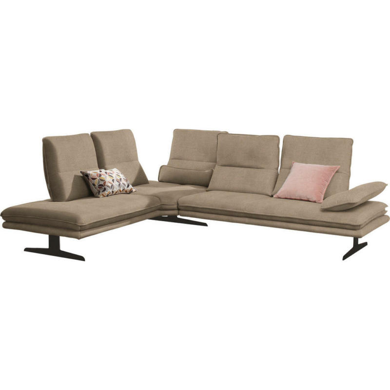 Ecksofa in Mikrofaser Taupe