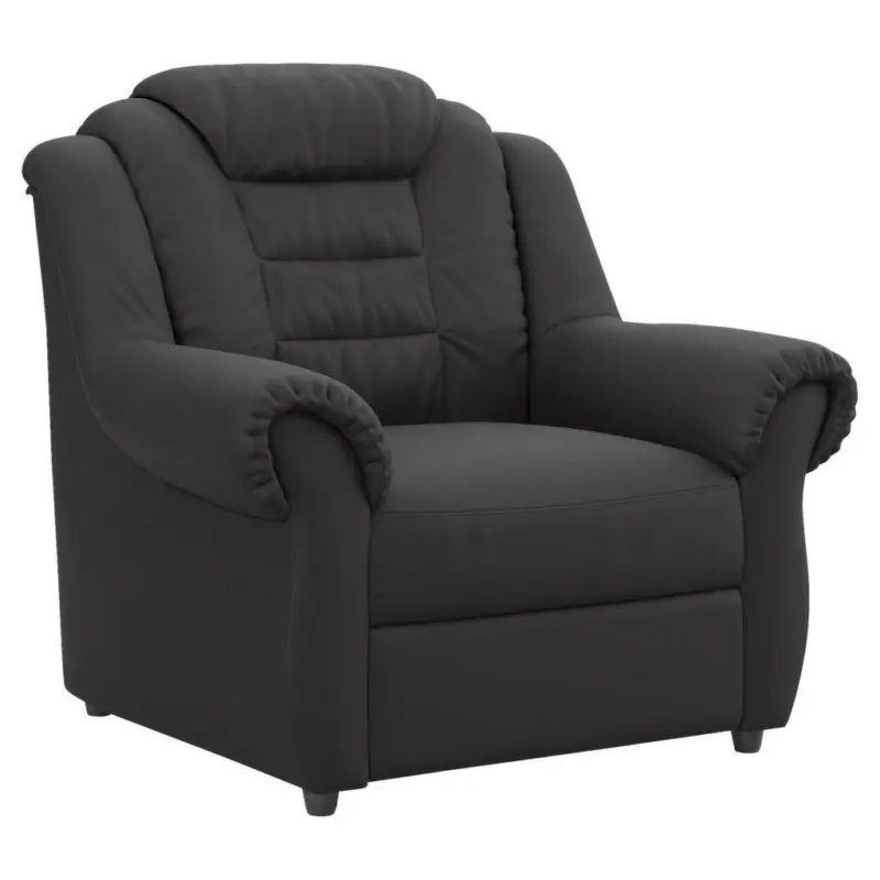 Sessel in Lederlook Schwarz