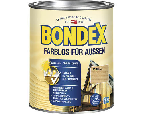 Holzschutz-Lasur Bondex Außen farblos 750 ml