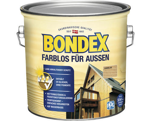 Holzschutz-Lasur Bondex Außen farblos 2,5 l