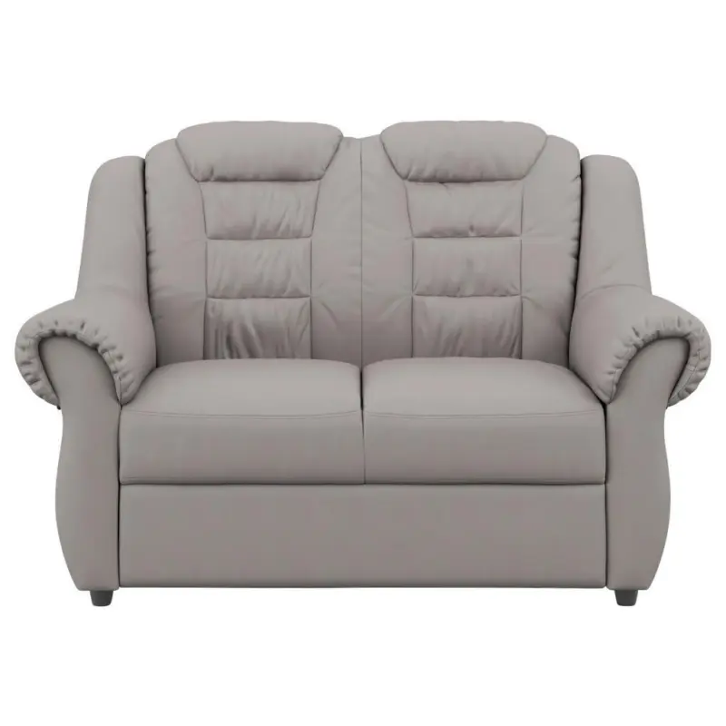 Zweisitzer-Sofa in Lederlook Hellbraun