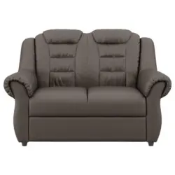 Zweisitzer-Sofa in Lederlook Braun