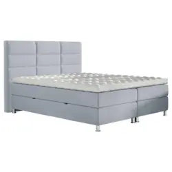 Boxbett 160/200 cm in Hellgrau