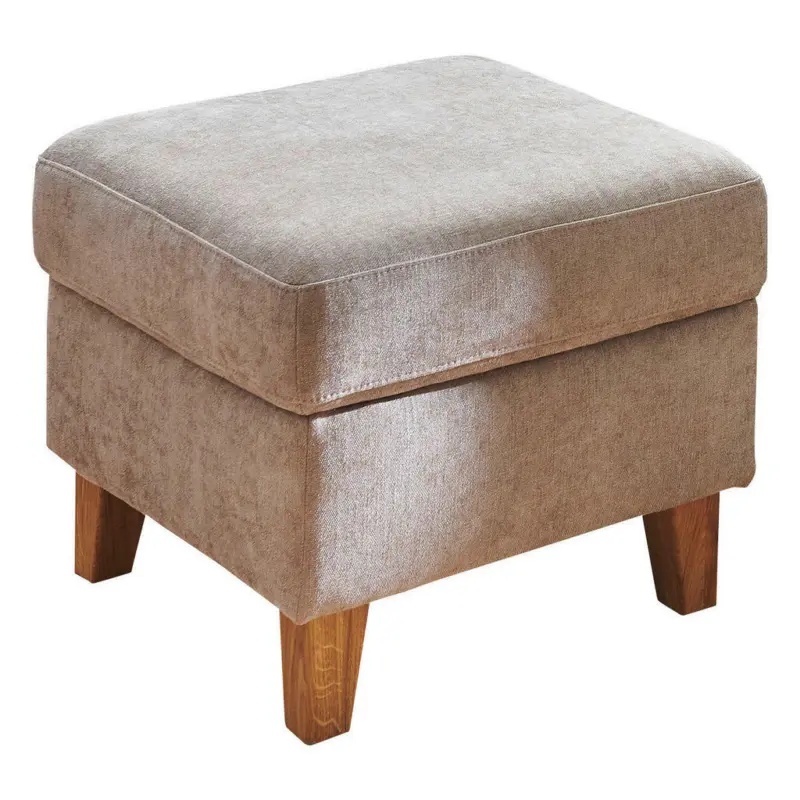 Hocker in Textil Taupe
