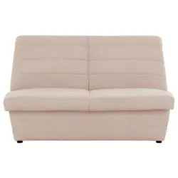 Zweisitzer-Sofa in Webstoff Creme
