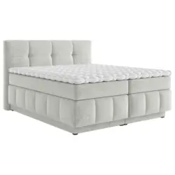 Boxspringbett 160/200 cm in Hellgrau