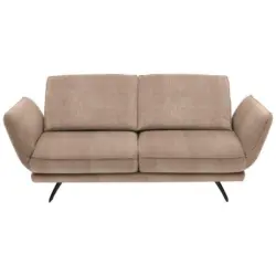 2,5-Sitzer in Velours Hellbraun