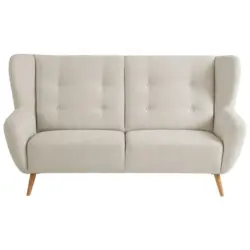 Dreisitzer-Sofa in Mikrovelours Beige