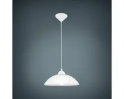 Pendelleuchte Vetro 1-flammig weiß, H 110 cm, Ø 35 cm