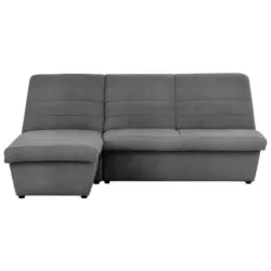 Ecksofa in Webstoff Graubraun