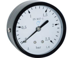 Manometer 1/4 " Anschluß hinten 0-,5 bar