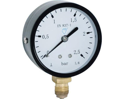 Manometer 1/4 " Anschluß unten 0-,5 bar