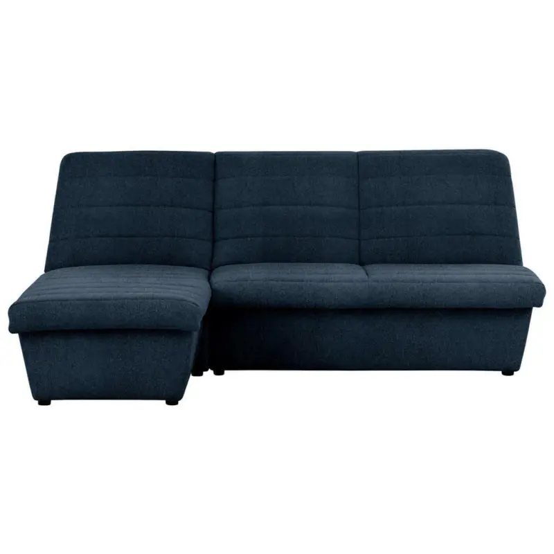 Ecksofa in Webstoff Dunkelblau