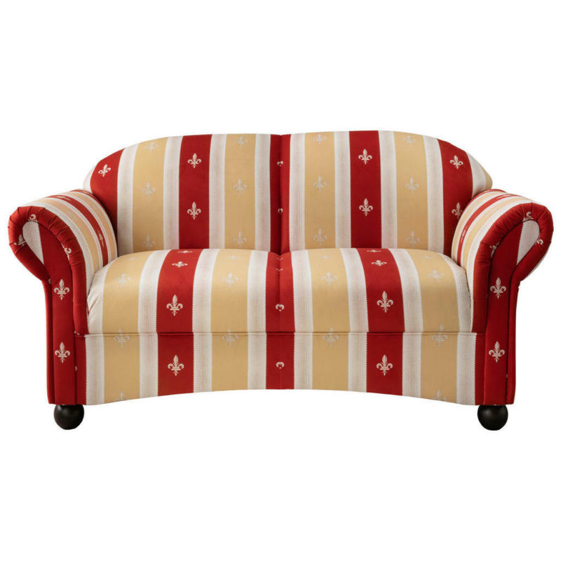 Zweisitzer-Sofa in Mikrofaser Rot