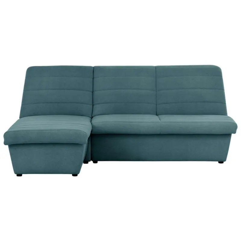 Ecksofa in Webstoff Petrol
