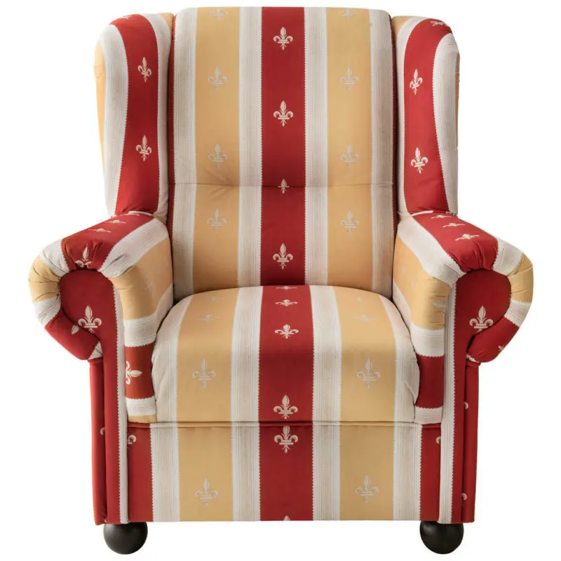 Ohrensessel in Mikrofaser Rot