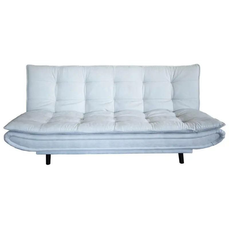 Schlafsofa in Mikrofaser, gesteppt Greige