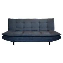 Schlafsofa in Mikrofaser, gesteppt Anthrazit