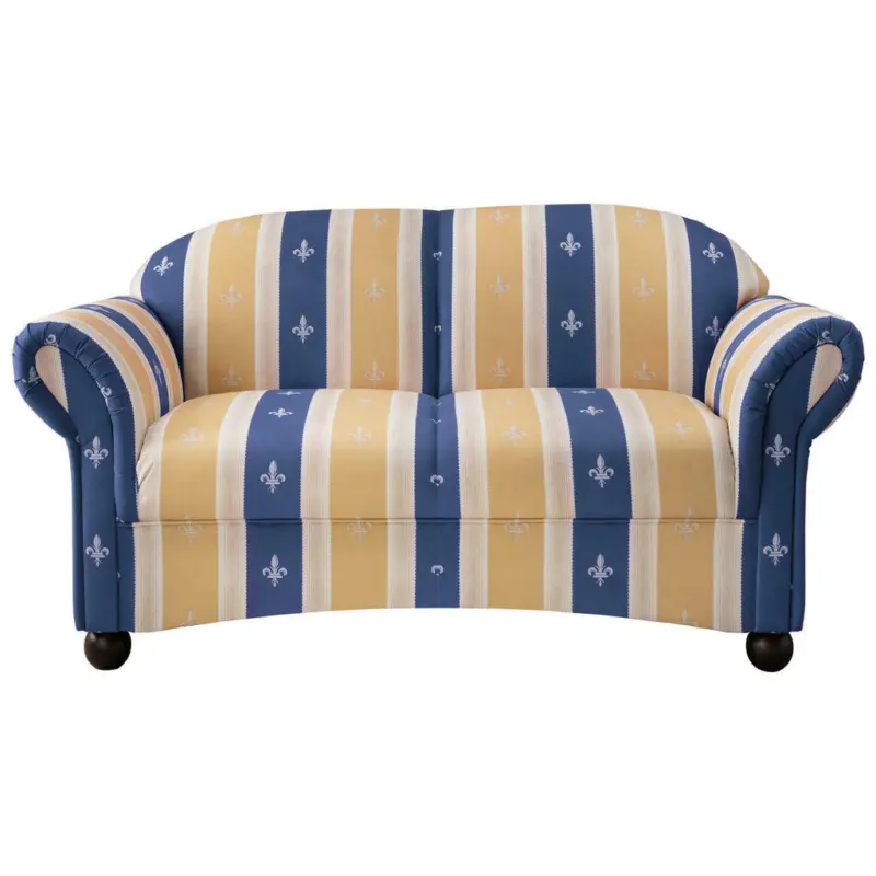Zweisitzer-Sofa in Mikrofaser Blau