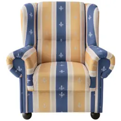 Ohrensessel in Mikrofaser Blau