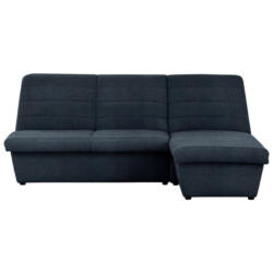 Ecksofa in Webstoff Dunkelblau