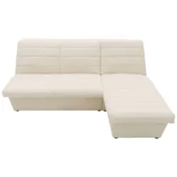 Ecksofa in Webstoff Ecru