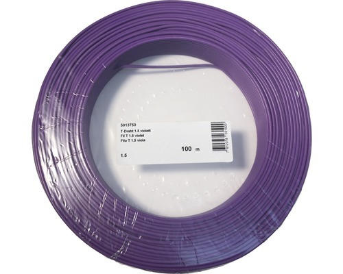 Installationsdraht H07 V-U 1,5 mm² 100 m violett