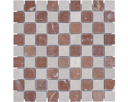 Natursteinmosaik Marmor MOS.32/1513R 30,5x30,5 cm beige cotto