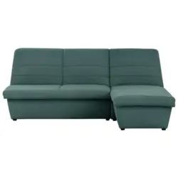 Ecksofa in Webstoff Petrol