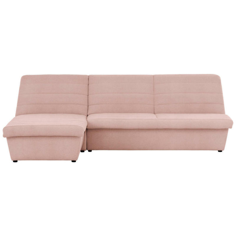 Ecksofa in Webstoff Rosa