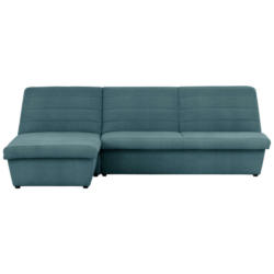 Ecksofa in Webstoff Petrol