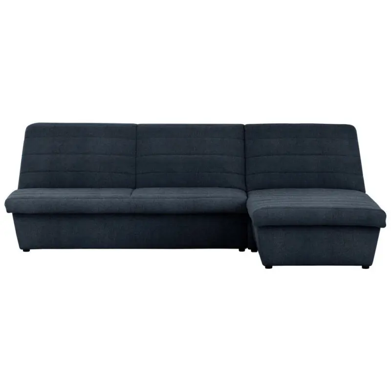 Ecksofa in Webstoff Dunkelblau