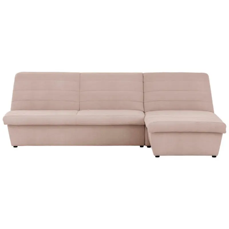 Ecksofa in Webstoff Rosa