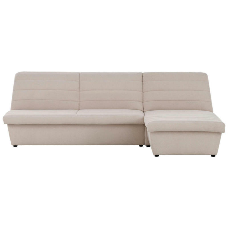 Ecksofa in Webstoff Creme