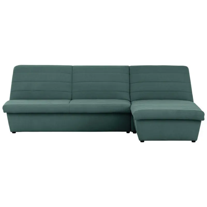 Ecksofa in Webstoff Petrol