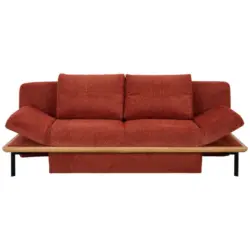 Schlafsofa in Chenille Rostfarben