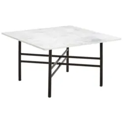 Couchtisch in Metall, Stein 80/80/45 cm