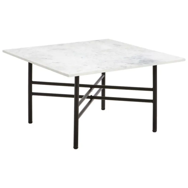 Couchtisch in Metall, Stein 80/80/45 cm