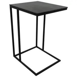 Beistelltisch in Metall, Glas, Keramik 43/38/63 cm