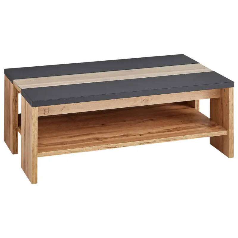 Couchtisch in Glas, Holzwerkstoff 110/65/40 cm