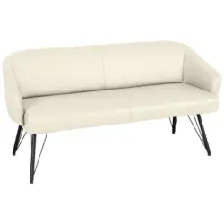 Sitzbank in Leder Creme