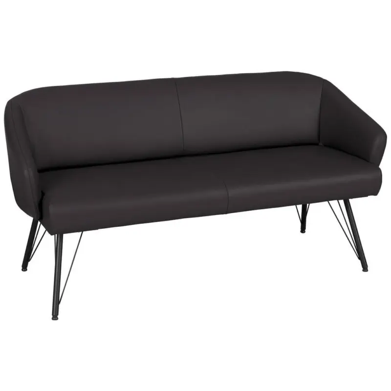 Sitzbank in Leder Dunkelbraun