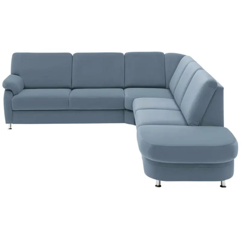 Ecksofa in Flachgewebe Blau